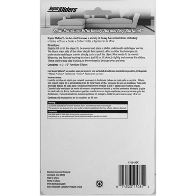 Glissière de mobilier réutilisable