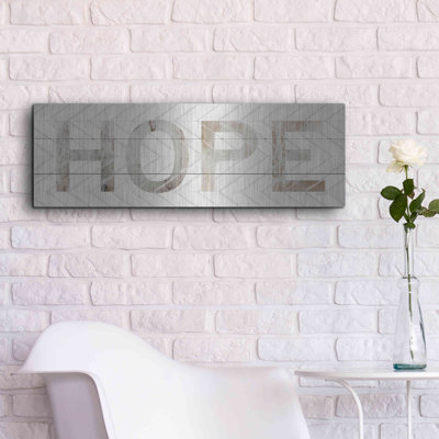 Gracie Oaks 'Hope Chevron' by Cindy Jacobs, Metal Wall Art, 36"x12"