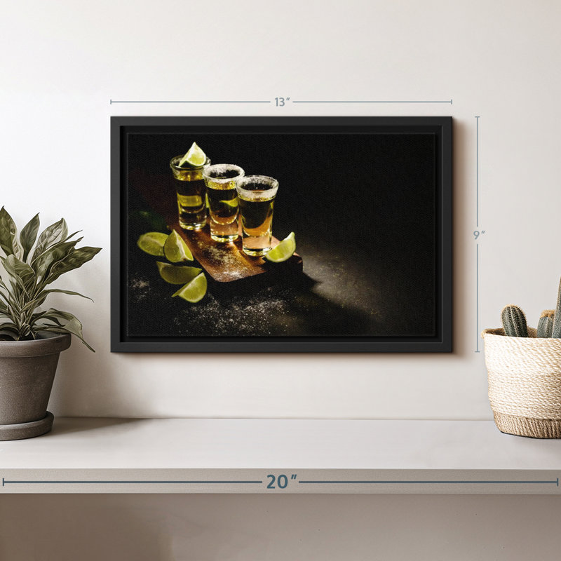 Téquila Shots, reproduction sur toile, H 9 po x l 13 po
