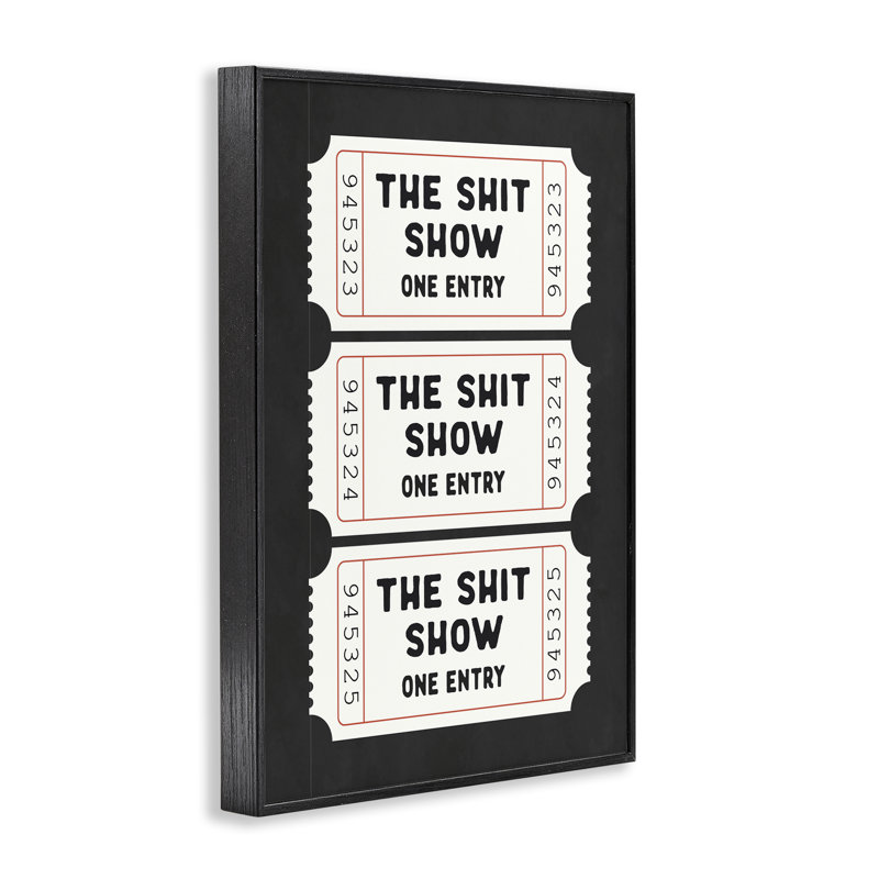 Affiche de salle de bain Sh * t Show Giclee, design par Lettré, Giclée encadrée noir minuit, H 24 po x l 16 po