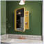 Armoire moderne avec cadre en métal avec miroir et tablettes réglables-16514546