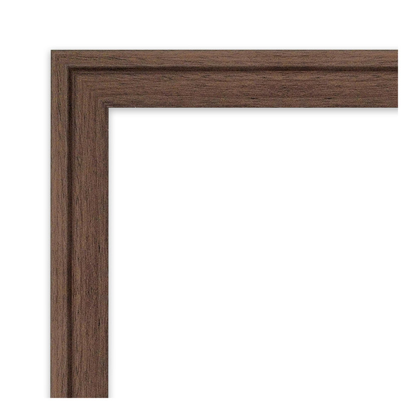 Tableau d'affichage en lin encadré en tissu, H 26 po x l 38 po x P 1,25 po, Brun moyen Florence, Vert / beige