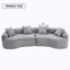 Canapé modulaire incurvé modulaire 110 po - Canapé-lit en chenille haute densité 30D pour appartement et salon-1168689498