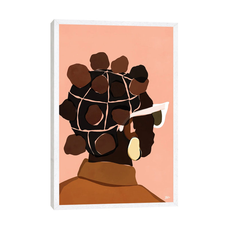 Ebony 1 Piece Wall Art on Canvas, 101.6 cm H x 66.04 cm W, White Framed Canvas