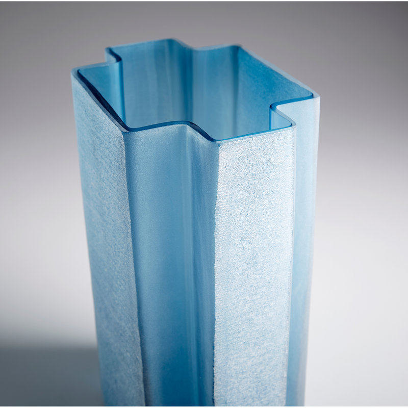 Sayan Glass Table Vase, 8.5" H x 7.5" W x 5.25" D