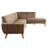 Velvet L-Shaped Sectional Right Hand Facing-87869718