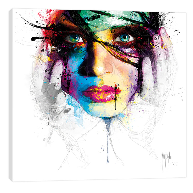 « corail i » par patrice murciano, impression sur toile tendue, H 18 po x l 18 po x P 1,5 po