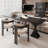 Black Rectangular Solid Wood writing desk-118331763