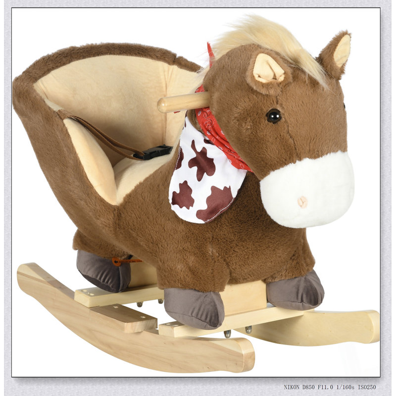 Cheval à bascule interactif avec son réaliste et pédales, parfait pour les tout-petits de 18 à 36 mois