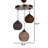 Aelwen 3-Light Cluster Globe Pendant with Woven Cotton Shades