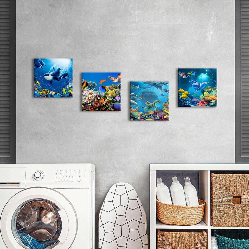 4 Piece Wrapped Canvas Wall Art