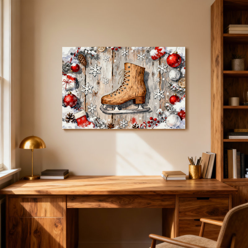 Motif de Noël patinage sur glace
