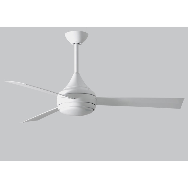 Donaire 52'' Ceiling Fan with LED Lights, Gloss White, Gloss White
