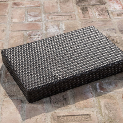 Billur Folding Wicker Side Table by Wade Logan