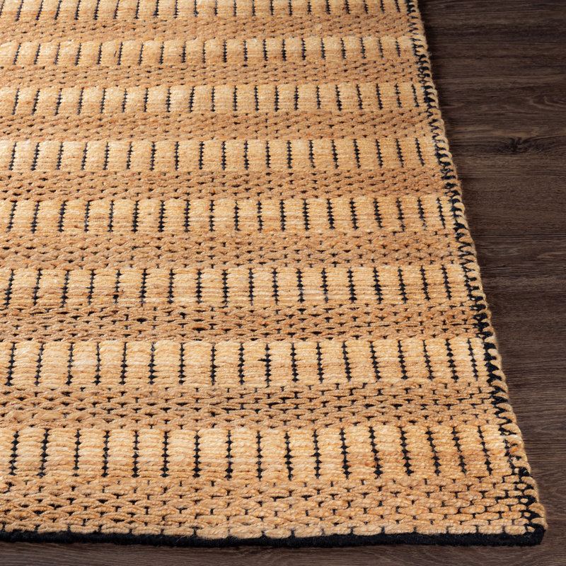 Tapis géométrique beige touffeté à la main Chulmleigh, Rectangle 8 pi 10 po x 12 pi