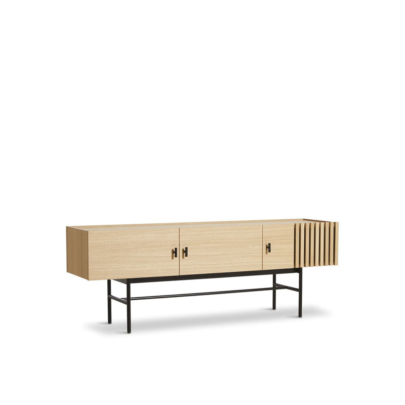 Array Low Sideboard (150 Cm), Black/Oak