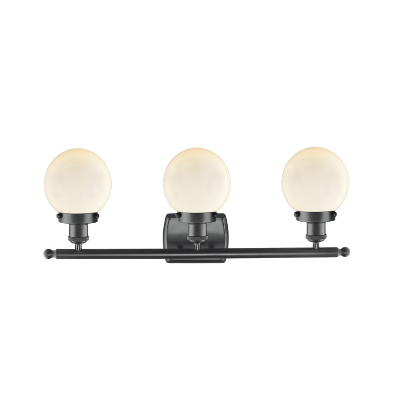 Chippewa 3 - Light Dimmable Vanity Light, Matte Black, Matte White, Incandescent 