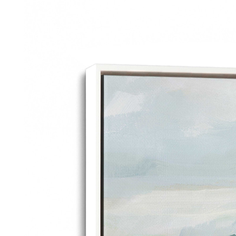 Impression sur toile Soft Coastal Layers II, H 8,75 po x l 12,75 po x P 1,75 po, Cadre flottant blanc opaque, 1