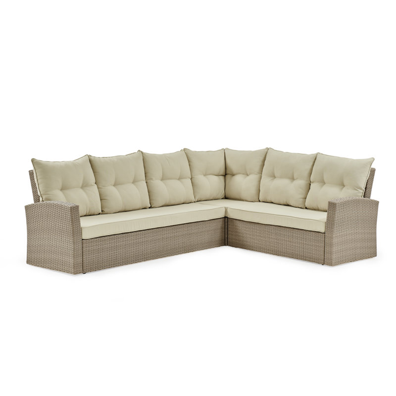 Pangkal Pinang 5 Seater Rattan Corner Sofa Set
