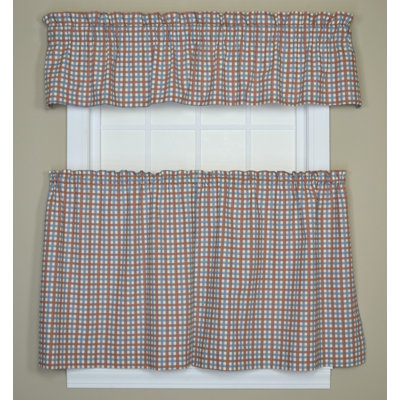 Gwyn Cotton Plaid Tailored Window Valance