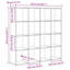 Book Cabinet Engineered Wood Bookshelf Freestanding Storage Organizer-1761350900