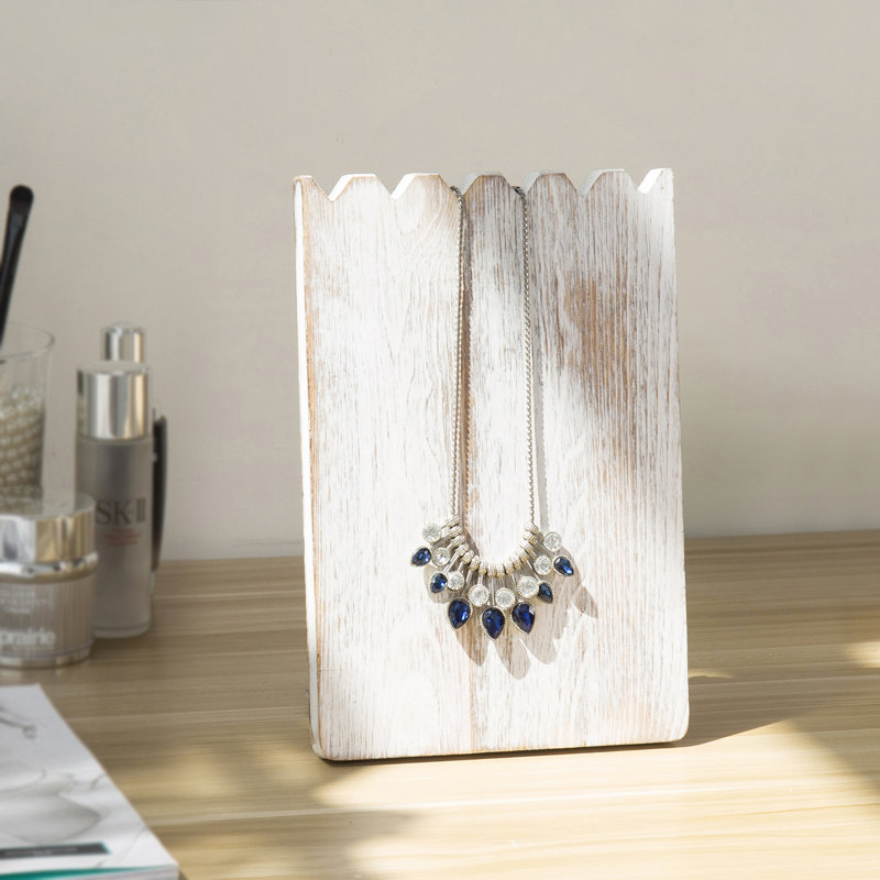 Adjustable-Length Organiser Display Jewellery Stand, Whitewashed