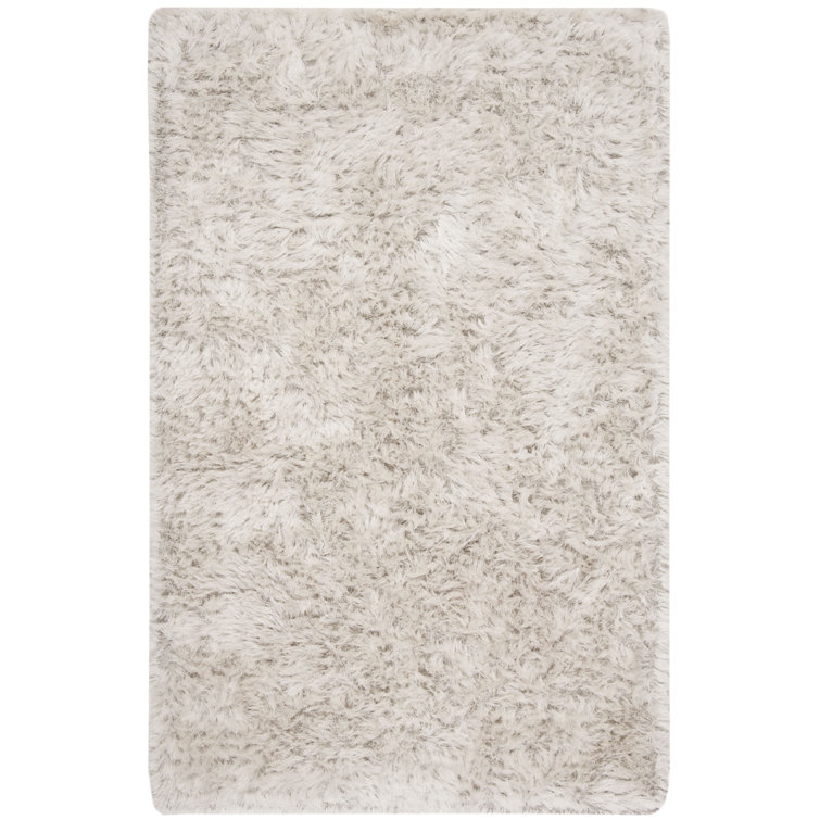 Moultrie Shag Hand Tufted Performance Solid Color Rug