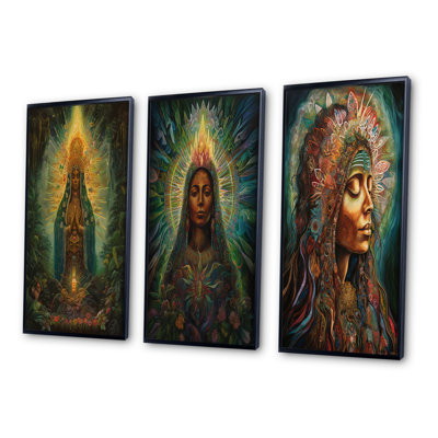"Aura rayonnante de Sainte-Marie III" 3 pièces