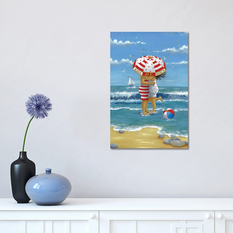 Kiss Me Quick by Peter Adderley - Wrapped Canvas Gallery-Wrapped Canvas Giclée, 30.48 cm H x 45.72 cm W