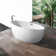 66.9'' x 31.5'' Freestanding Soaking Fiberglass Bathtub