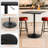 Bistro Pub Table Square Adjustable Height Cocktail Bar Table with Metal Base and Wooden Table Top-1961749409-1957440568