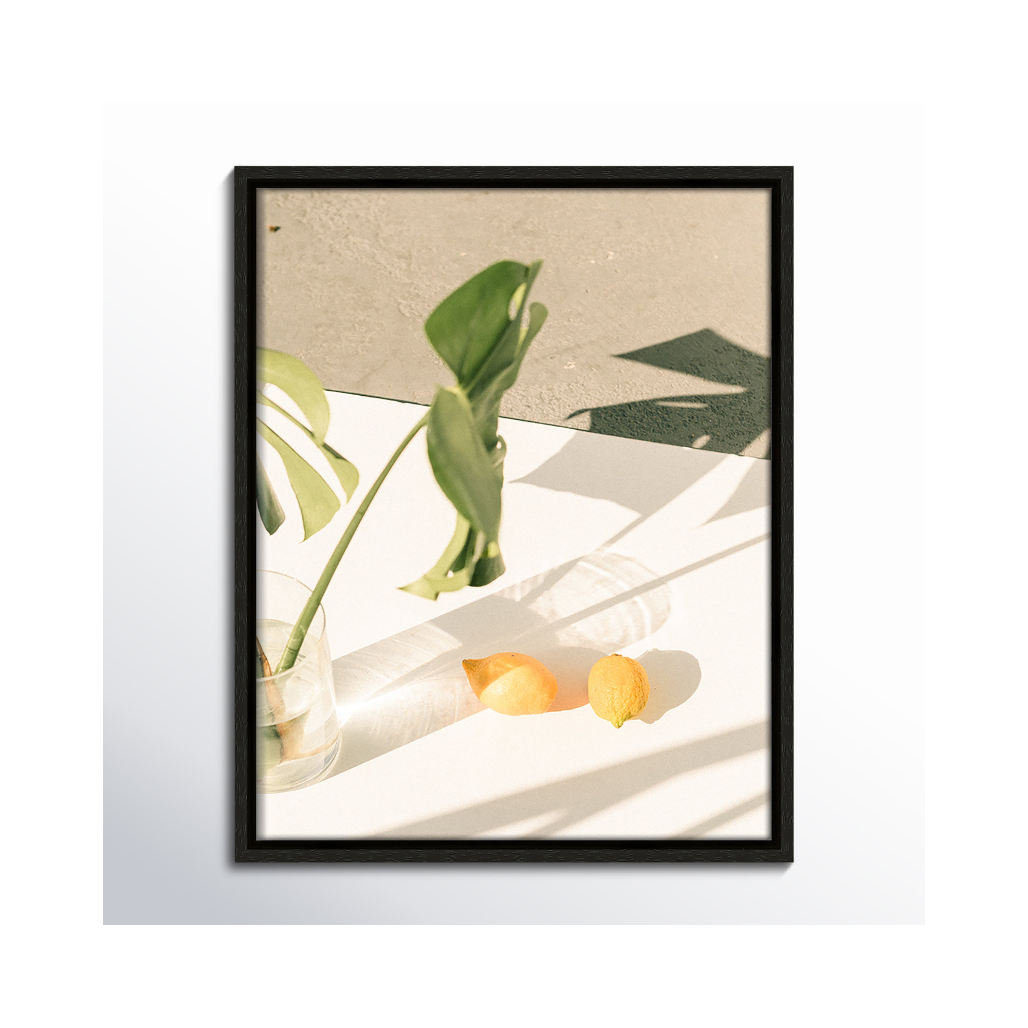 Citrus & Palms by Chandra Oh, 15.5'' H x 12.5'' W x 2'' D, Espresso Framed