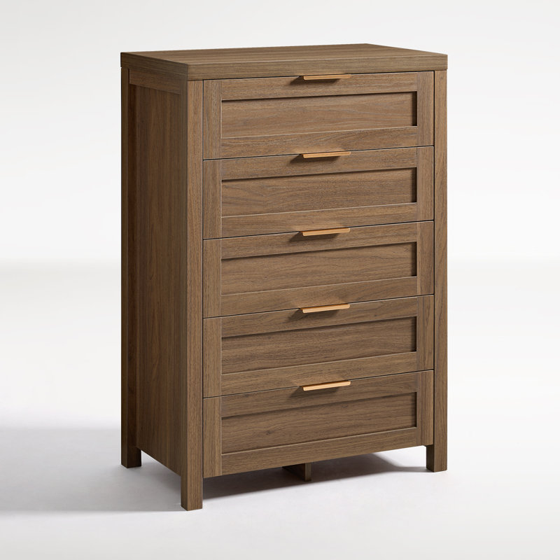 Commode 5 tiroirs Allenside, Noyer spécial