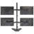 Mount-It Quad Monitor Stand | Height Adjustable Standing 4 Screen Mount Fits Monitors Up to 32 in.