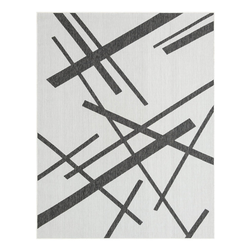 Tapis intérieur / extérieur d'extérieur moderne, Rectangle 7 pi 10 po x 10 pi