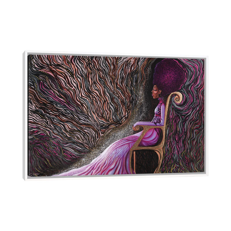 « Power » par Ashley Joon-impression, H 26 po x l 40 po x 1,5 po, Toile blanche encadrée, Pas de tapis
