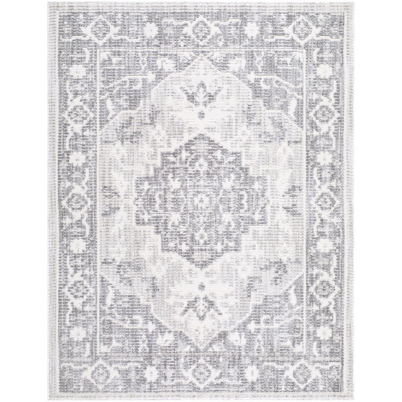 Tapis tissé à la machine ELLE Decor X Livabliss, Gris clair, Rectangle 5 pi 3 po x 7 pi