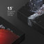 Pomme rouge vif dans l'eau sur toile-348189384-348189385