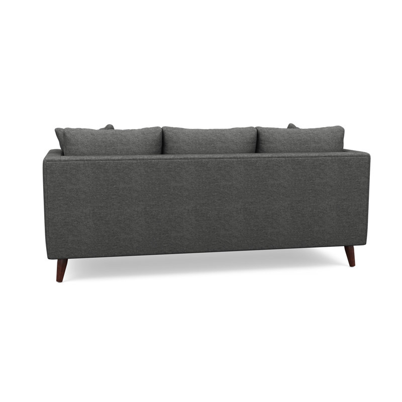 Canapé à accoudoirs carrés Loretosha, Gris anthracite Jango
