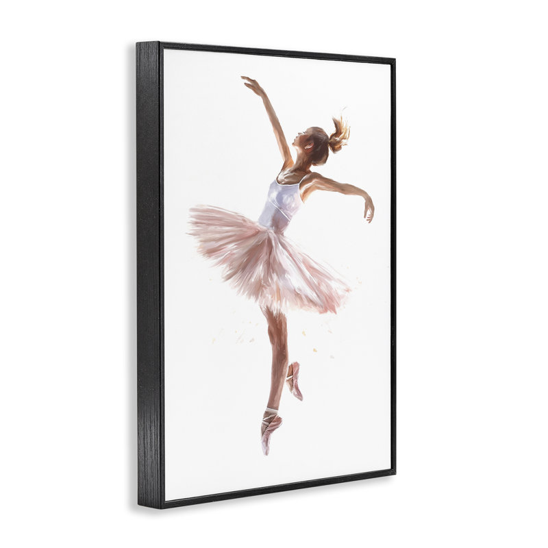 «Graceful Ballerina Pose», estampe numérique par Ramona Murdock, Giclée encadrée noir minuit, H 18 po x l 12 po
