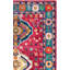 Tapis bleu / rouge en laine / coton touffeté à la main Ferrelview-246283608