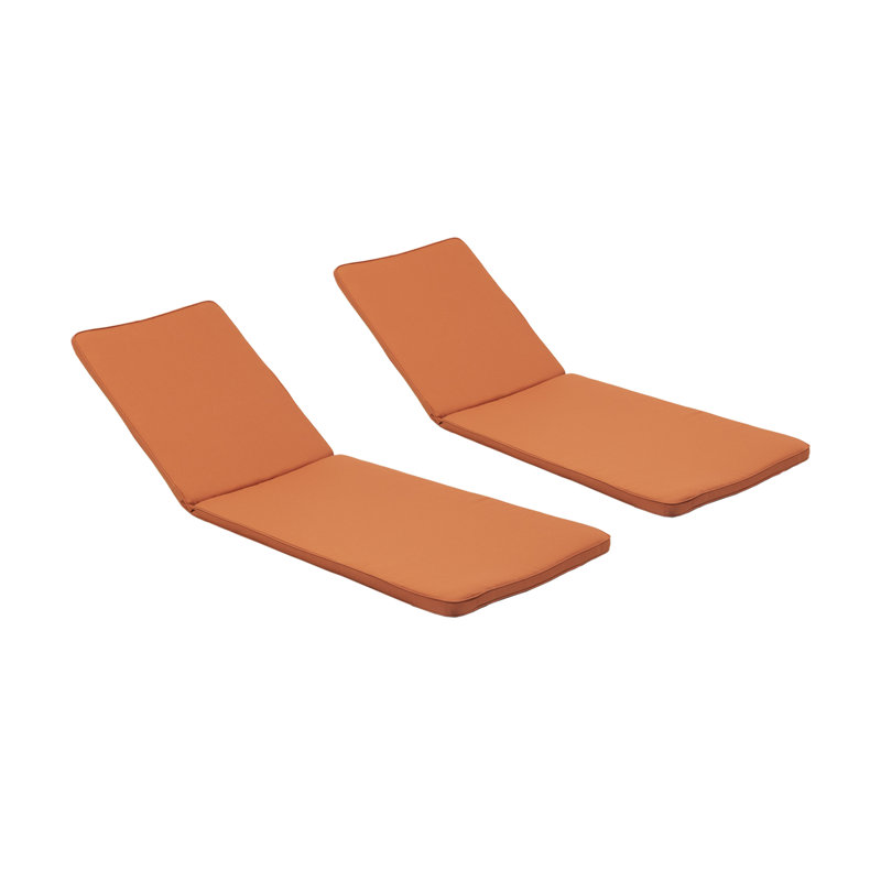 Outdoor 1.5'' Chaise Lounge Back Cushion, Cream, 2