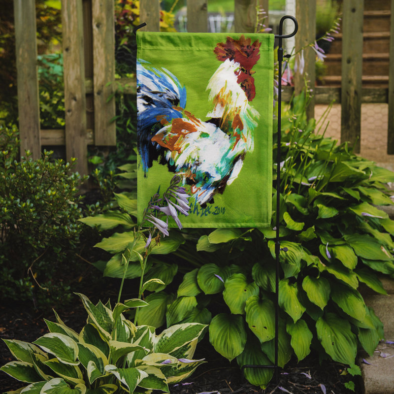 Drapeau de jardin 2 côtés patron coq