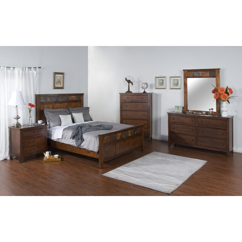 Miroir rectangulaire pour commode Deniela, Chocolat noir