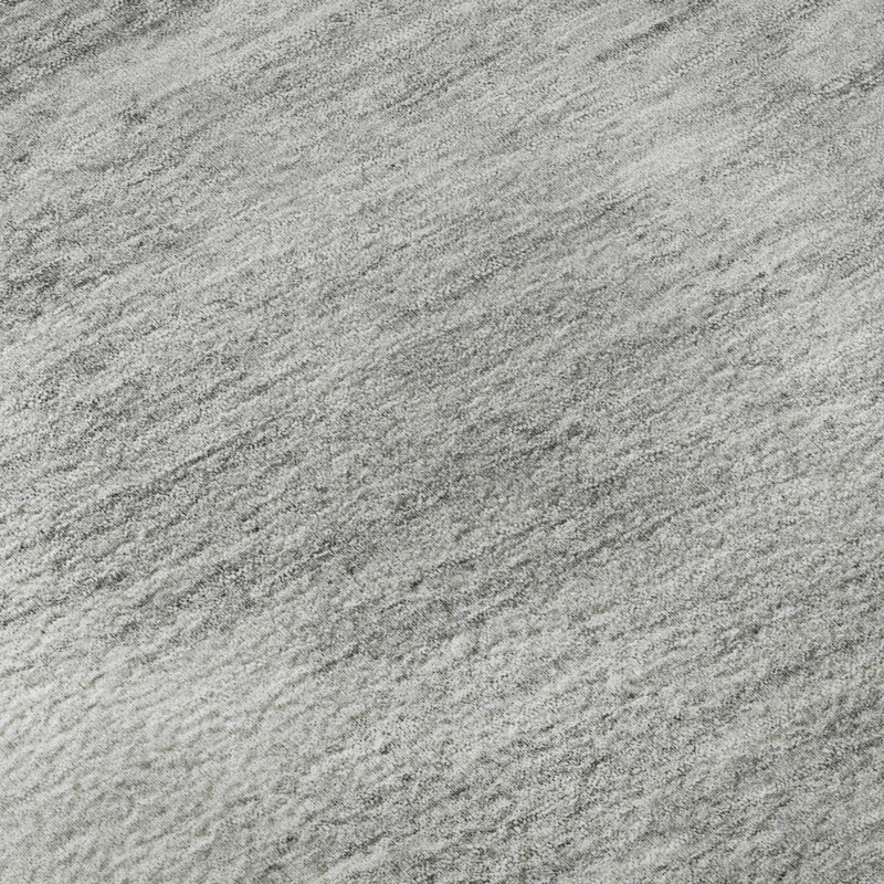 Tapis gris Cerrito lavable à la machine de qualité supérieure, Rectangle 10 pi x 14 pi