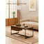 Industrial Modern Coffee Table With Drawer & Storage Shelf, Minimalist Wood Centre Table For Living Room, Durable & Space-Saving Design