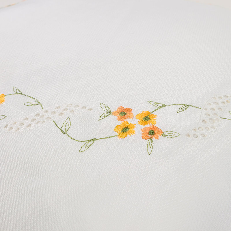 Floral Square Throw Pillow Cover, Yellow