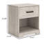 Table de chevet Shawn, 1 tiroir et 1 tablette, bois gris clair, 20 po