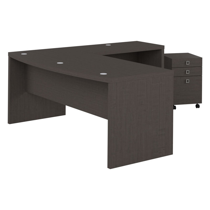 Office 500 Collection Computer Desk, Charcoal Maple