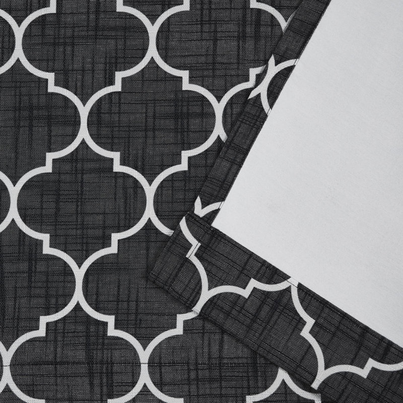 Milagros Blackout Curtain Pair, Black, 52" x 96"